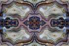 Laguna agate kaleidoscope repeating mirror-effect pattern. Abstract Art Print